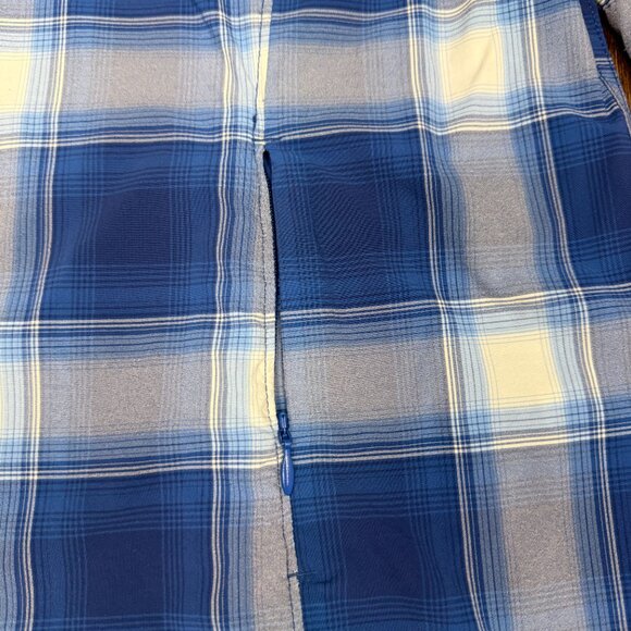 EUC Women's DULUTH TRADING CO. Sidewinder Plaid Gardening Shirt Blue | Size XL - Picture 6 of 10